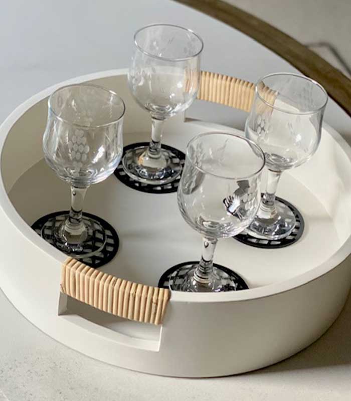 Cane Handle Tray