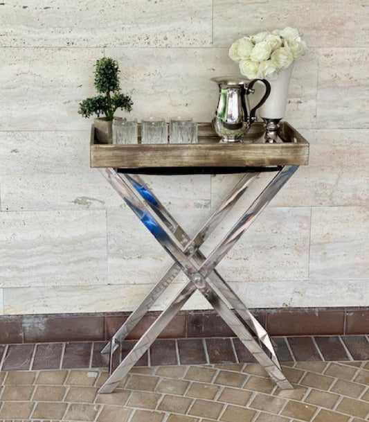 Mirrored Mini Buffet Table