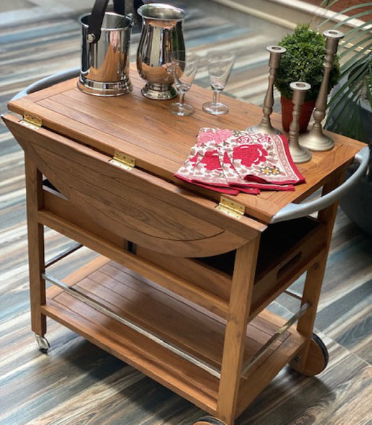 Extendable Serving Cart Table
