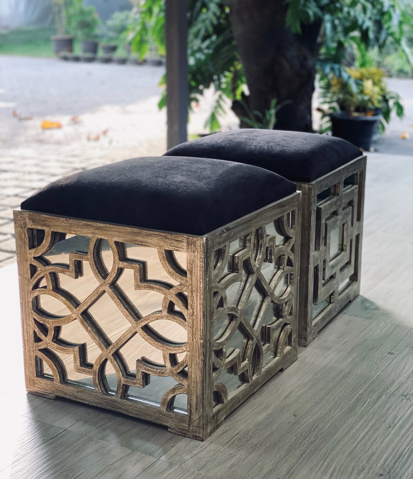 Mirrored Stools