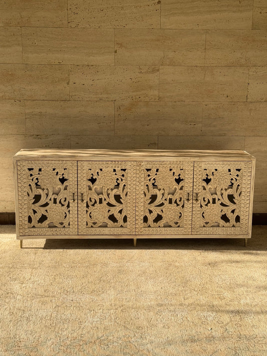 Chrysanth Console with Travertine top