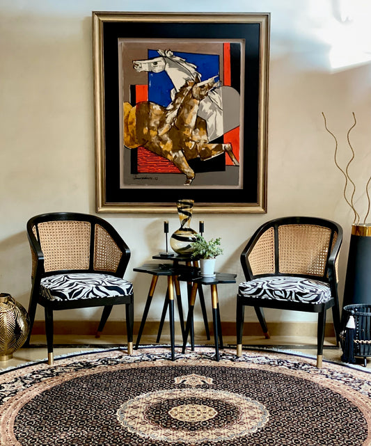 Cane Back Accent Chairs