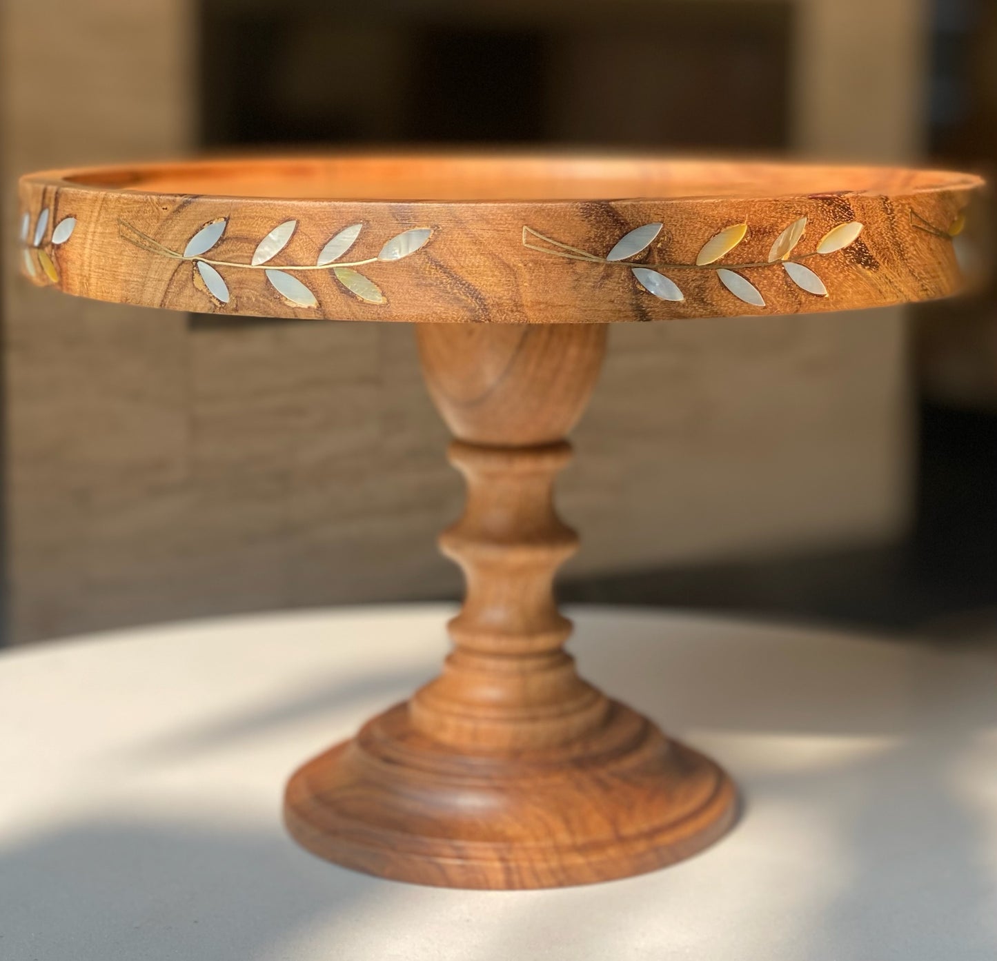 Mother of Pearl Snack / Cake Pedestal