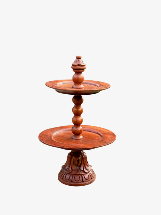Bobbin Snack Stand Carved