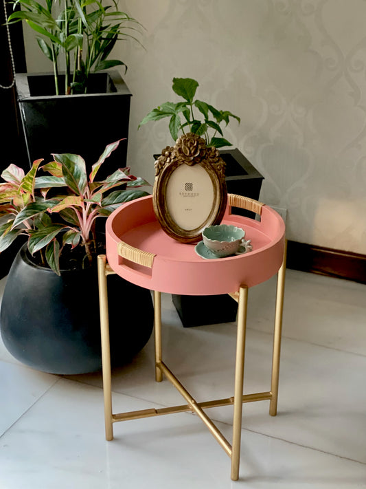 Cane Accent Side Table