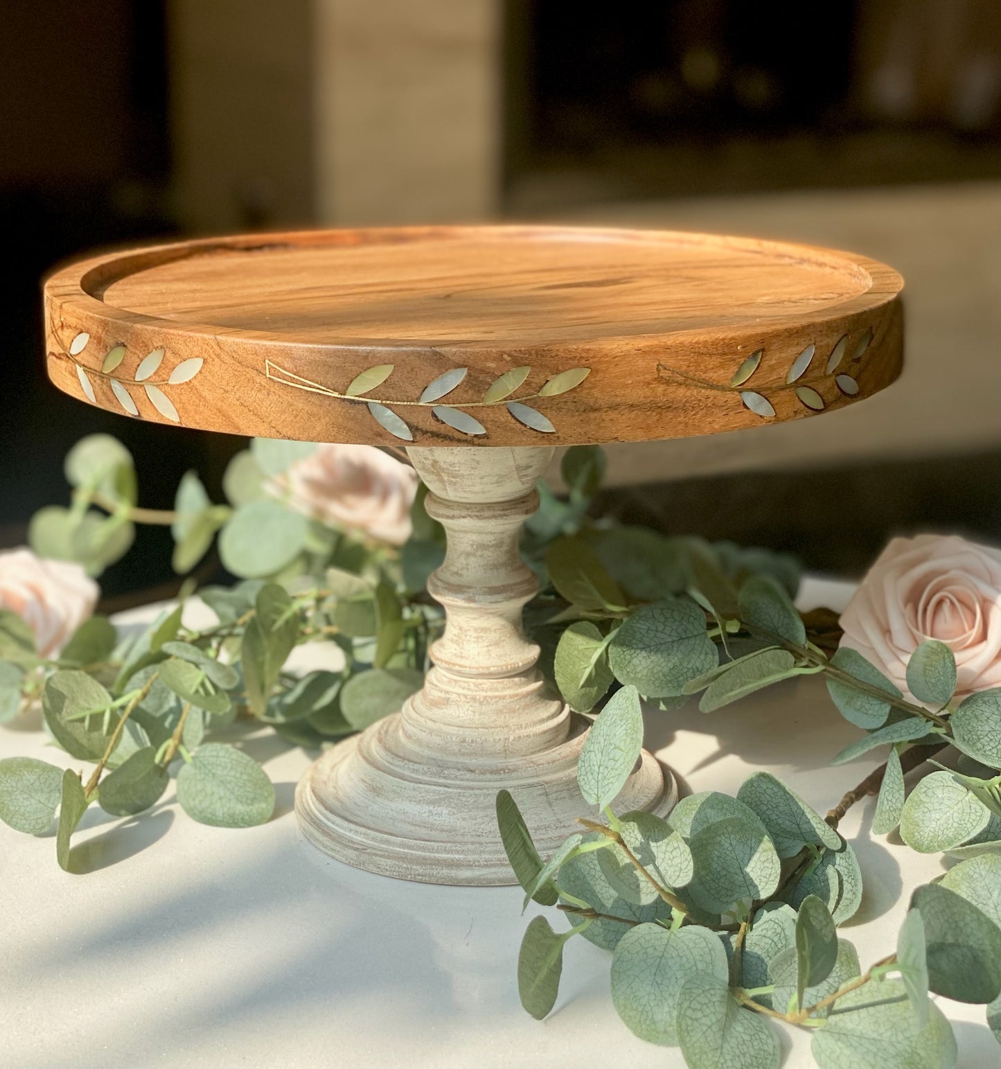 Mother of Pearl Snack / Cake Pedestal